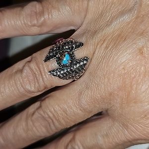 New Copper streaked Turquoise Sterling Silver ring 💍 size 8